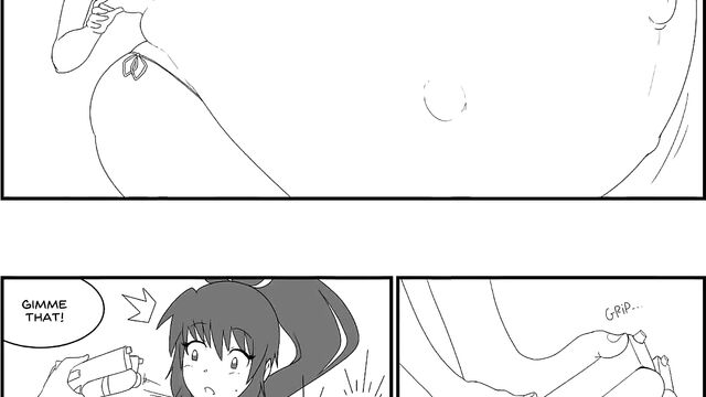 Prggo beach splash - Pregancy hentai fight expansion comic