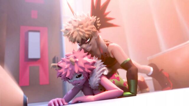 Mina Ashido Bends Over For Katsuki Bakugou