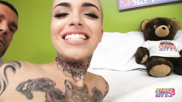 PervCity Hardcore Anal Creampie for Inked Slut Leigh Raven