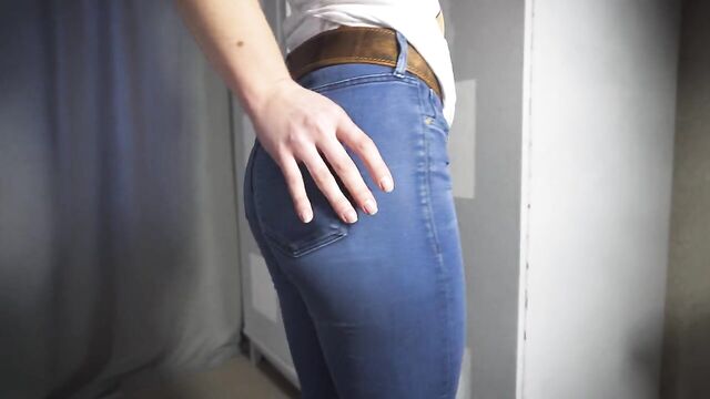 Perfect Teen Ass In Tight Blue Jeans Tease – 4K