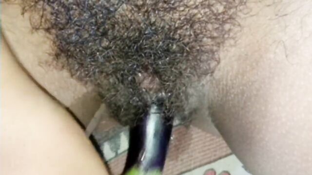 Masturbating with brinjal (part-2)