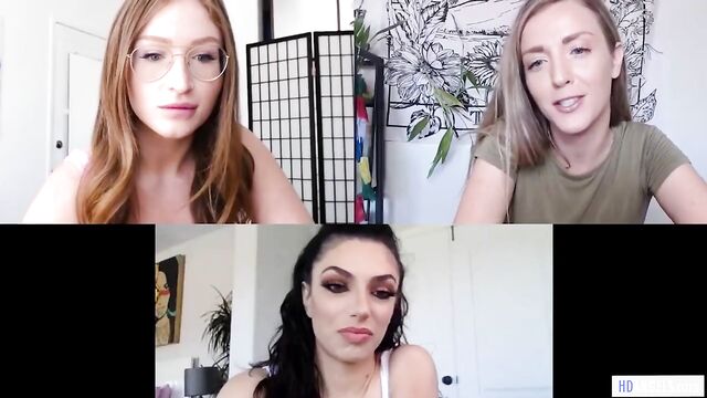 Sexy Lesbians Masturbating Via Skype