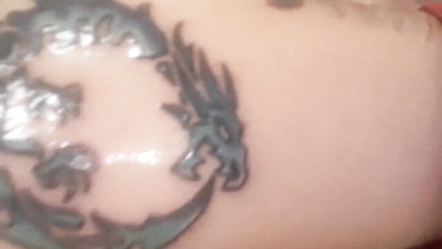 Got a blue dragon infinity tattoo dancing