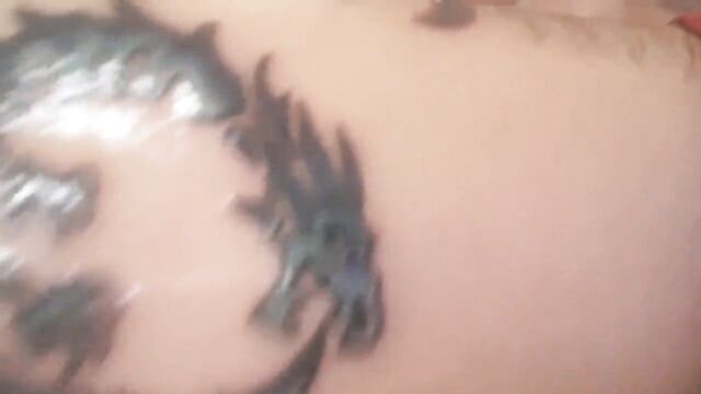 Got a blue dragon infinity tattoo dancing