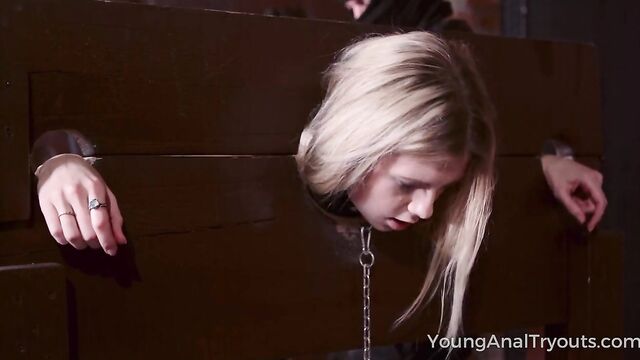 Young Anal Tryouts - Sweet blonde goes down into the dungeon