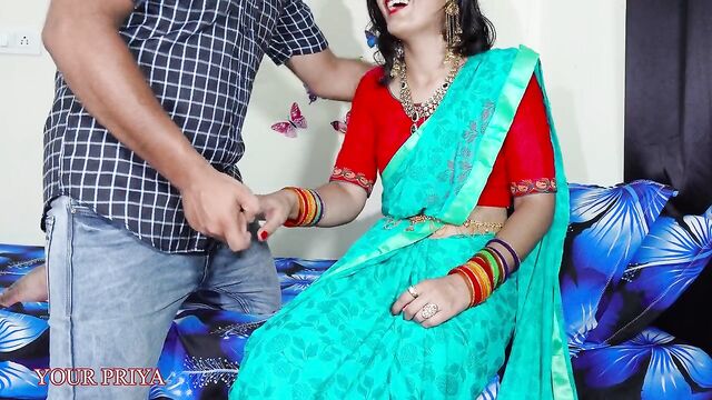Step-sister Priya got long painful anal fuck with squirting on her engagement in clear hindi audio