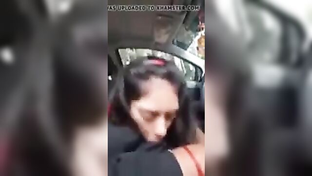 Blowjob in car inside