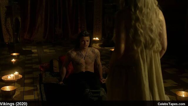 Alicia Agneson topless and sexy scenes from Vikings