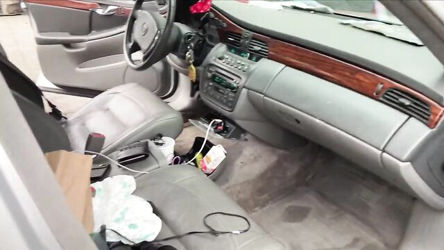 Cleaning my nasty car with my pussy exposed, public nudity