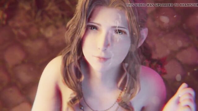 Aerith Gainsborough Handjob & Facial