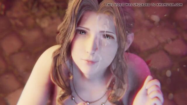 Aerith Gainsborough Handjob & Facial