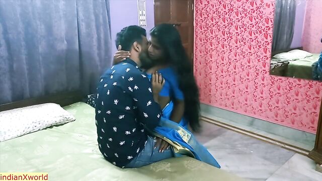 Amazing hot sex with Tamil teen bhabhi while her husband is outside! Please don’t cum inside