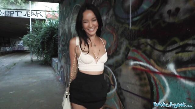 Public Agent Asia Vargas is the perfectly formed natural looking model to fuck