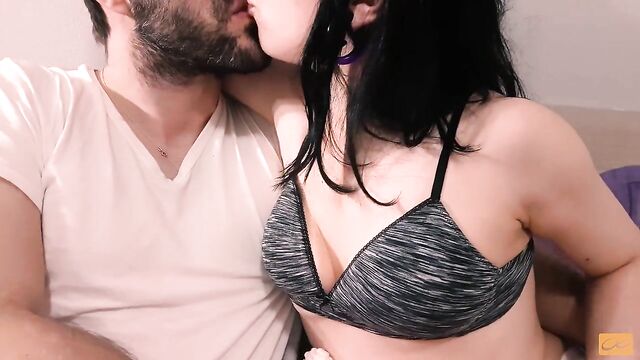 HOT KISSING make my rommate horny until the ORGASM