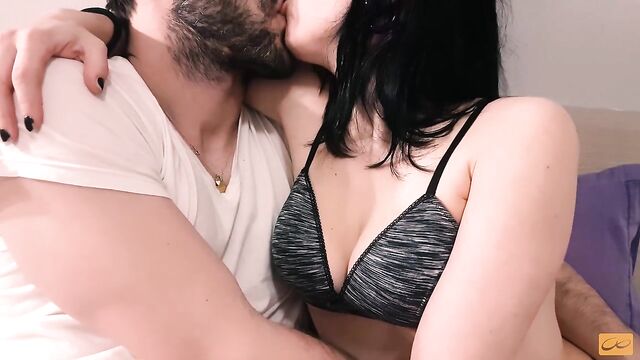 HOT KISSING make my rommate horny until the ORGASM