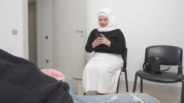 Dick flash. Muslim married MILF caught me jerking off in public waiting room