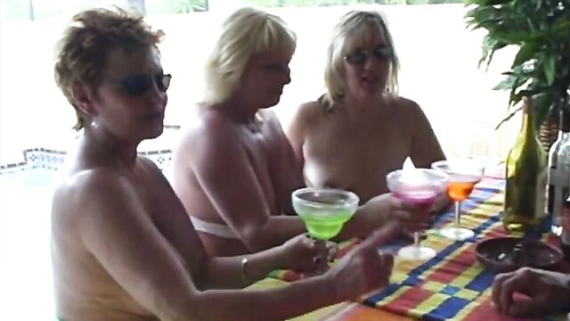 Three DRUNK Grannys at the BAR