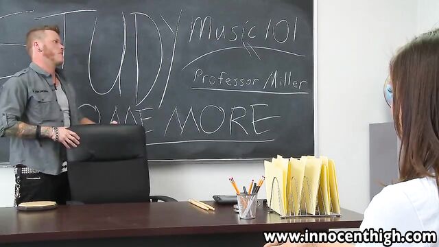 InnocentHigh Sexy schoolgirl Rilynn Rae classroom rammed