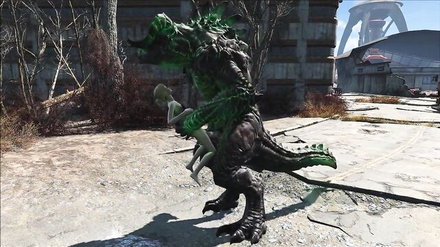 Fallout 4 Katsu and the Deathclaw