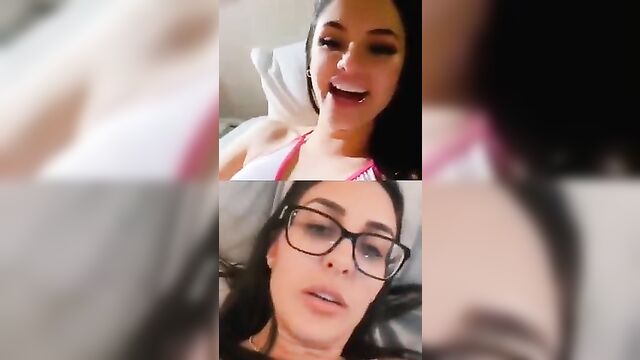 Brazilian lesbians chatting on the webcam