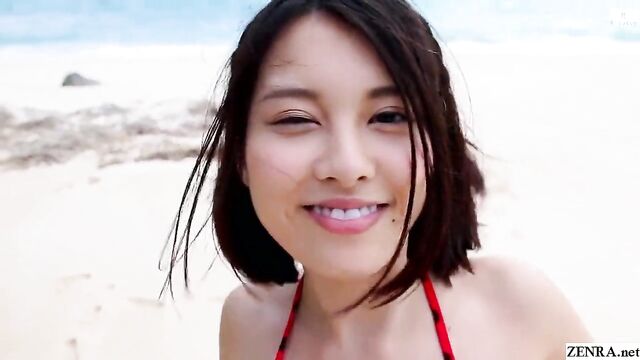 Nude beach striptease JAV star China Matsuoka