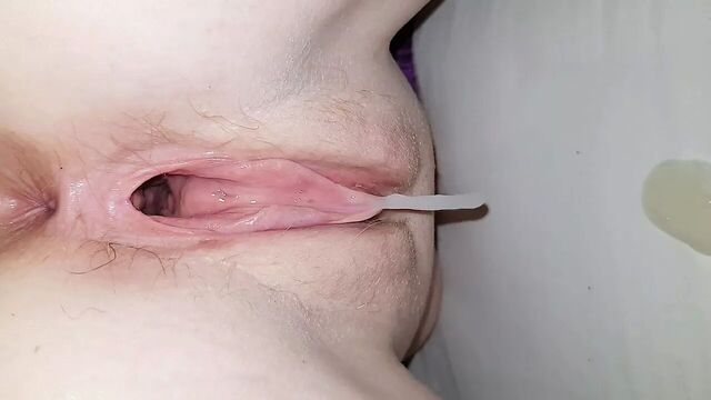 Creampie and gaping pussy