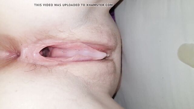 Creampie and gaping pussy