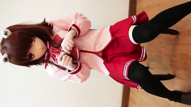 kigurumi school girl masturbating