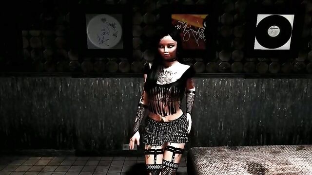 Animated - Goth Girl fucked and facial