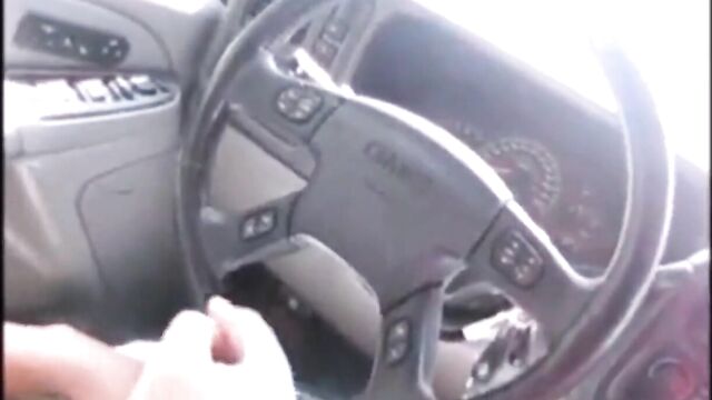 Wife Gives Sissy Girl A Handjob While Driving In Town Making A Cum Mess Everywhere