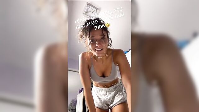 Jade Chynoweth with pokie nipples in her underwear