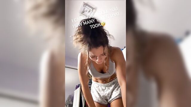 Jade Chynoweth with pokie nipples in her underwear