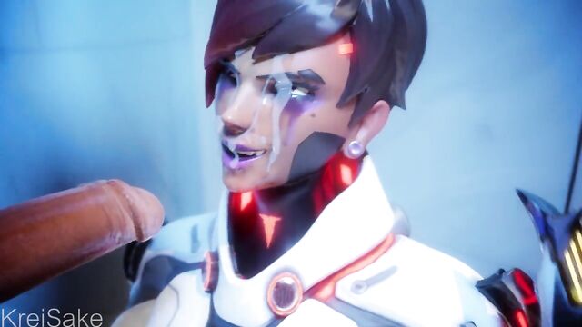 Overwatch Sombra Blowjob Facial