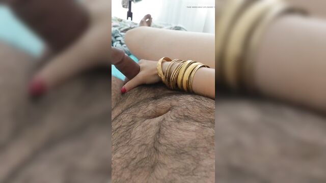 Egyptian bitch playing with my dick