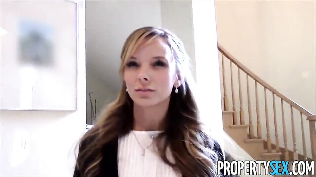 Property Sex - Hot petite realtor fucks perv at open house