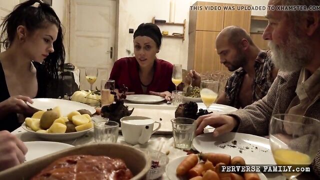 Extreme dirty taboo family food anal fest