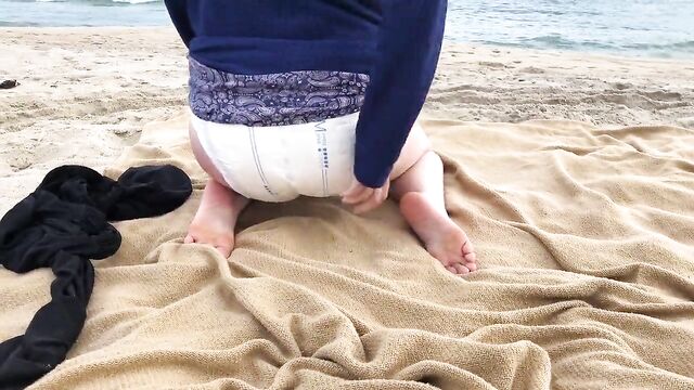 Wet Diaper at the Beach