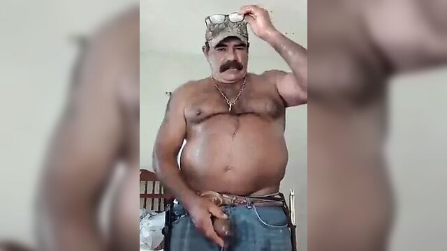 Mature Mexican Mustache Jerks and Cums