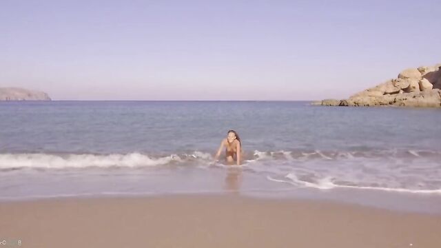 Clover nude on the beach 2