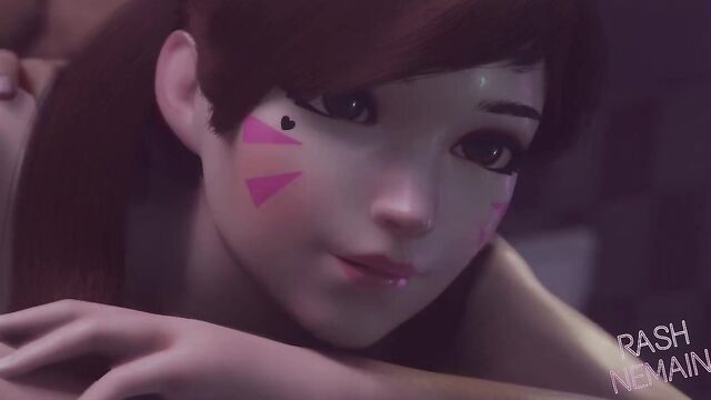 Overwatch D.Va Doggystyle Creampie 3d Hentai - by RashNemain