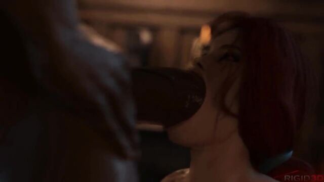 Triss Merigold Sucks BBC And Gets Cum on Her Tits in 60 FPS