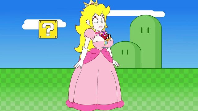 Peach Gets Boob-ombd