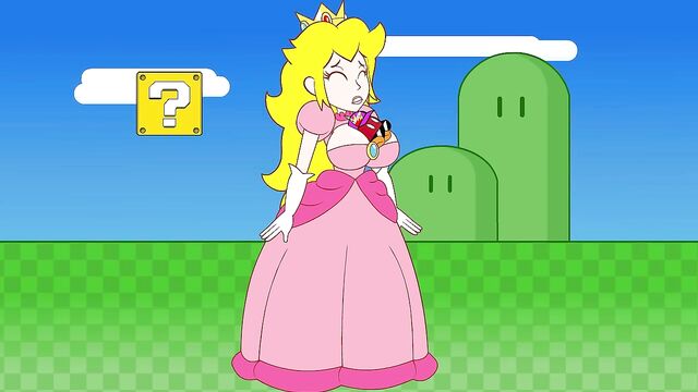 Peach Gets Boob-ombd