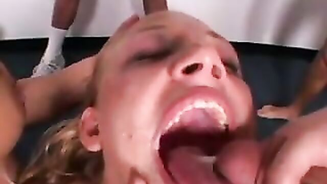 Cum hit the throat compilation