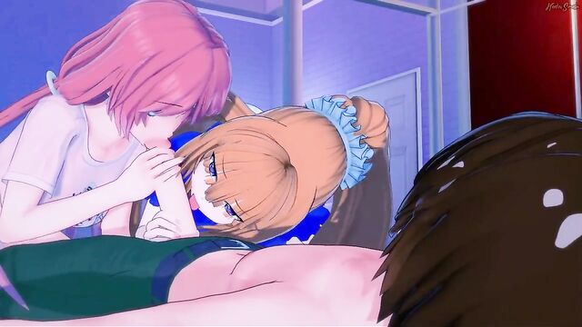 Kiyotaka fucks Airi Sakura and Kei Karuizawa in a threesome.