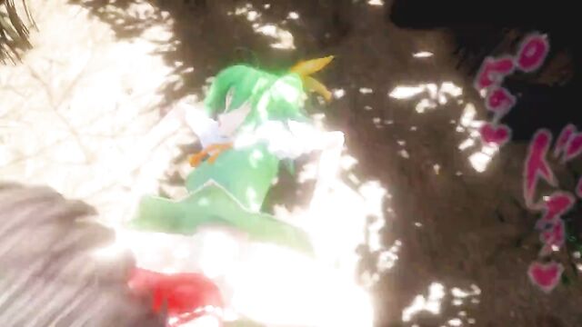 MMD Touhou - Futanari Reimu x Daiyousei