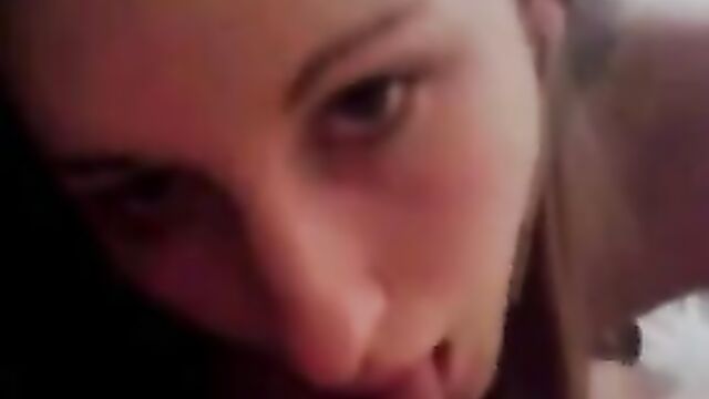 College girl gives a blowjob and swallows