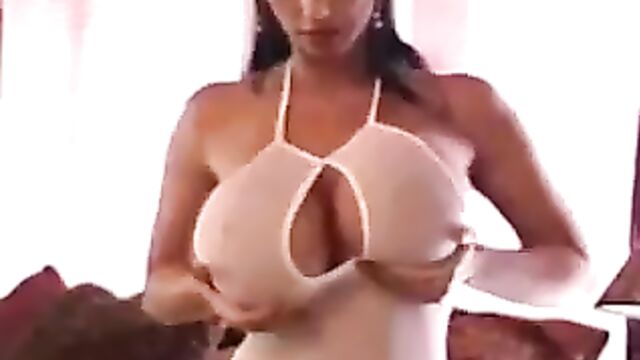 Summer Cummings in Slinky White Dress Tit Play