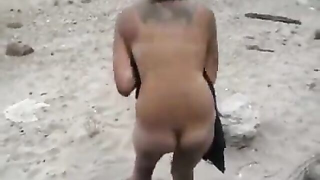 Morgan naked at the lake