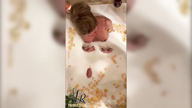 Sloan takes milk bath & gives sloppy BJ